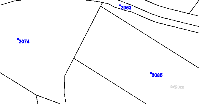 Parcela st. 850/1 v KÚ Velemyšleves, Katastrální mapa
