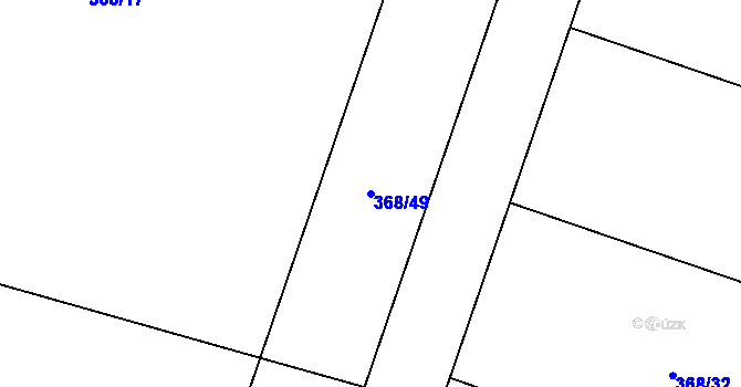Parcela st. 368/49 v KÚ Velenice, Katastrální mapa