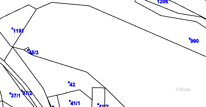 Parcela st. 45/4 v KÚ Velenice u Zákup, Katastrální mapa