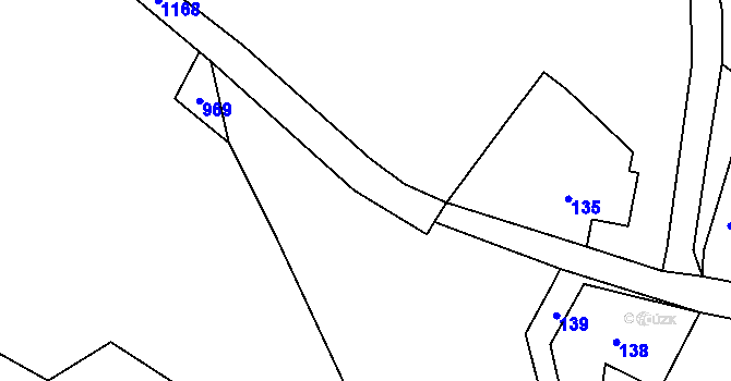 Parcela st. 140/2 v KÚ Velenice u Zákup, Katastrální mapa