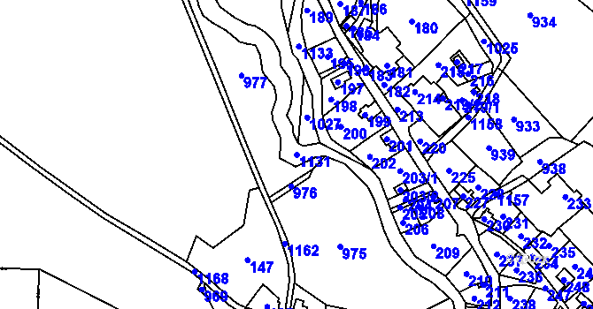 Parcela st. 1131 v KÚ Velenice u Zákup, Katastrální mapa