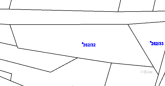 Parcela st. 252/32 v KÚ Velenov, Katastrální mapa