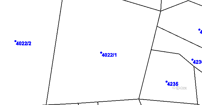 Parcela st. 4022/1 v KÚ Velenovy, Katastrální mapa