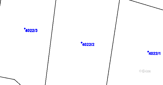Parcela st. 4022/2 v KÚ Velenovy, Katastrální mapa