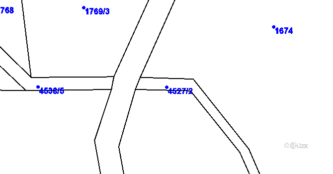 Parcela st. 4527/2 v KÚ Velenovy, Katastrální mapa