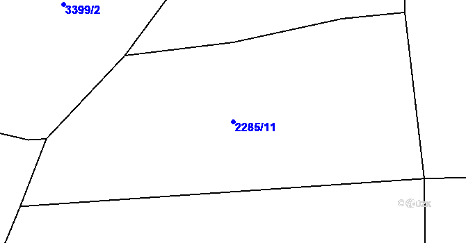 Parcela st. 2285/11 v KÚ Chodeč, Katastrální mapa