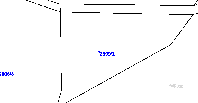 Parcela st. 2899/2 v KÚ Chodeč, Katastrální mapa