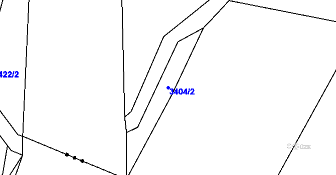Parcela st. 3404/2 v KÚ Chodeč, Katastrální mapa