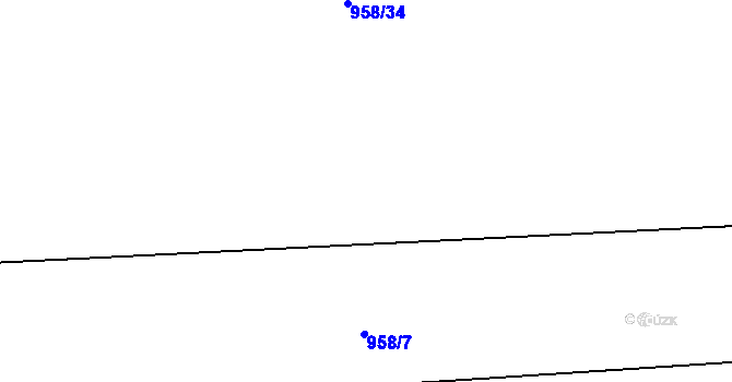 Parcela st. 958/33 v KÚ Velešín, Katastrální mapa