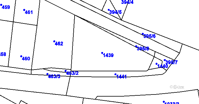Parcela st. 463/1 v KÚ Holubice, Katastrální mapa