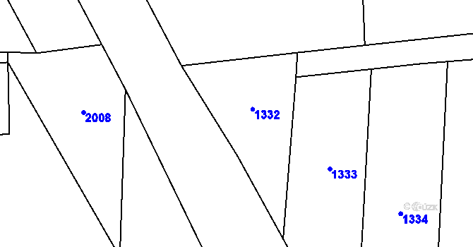Parcela st. 646/5 v KÚ Holubice, Katastrální mapa