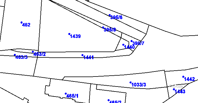 Parcela st. 463/4 v KÚ Holubice, Katastrální mapa