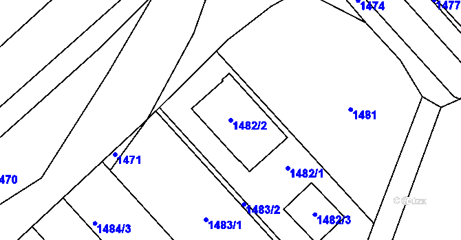 Parcela st. 1482/2 v KÚ Holubice, Katastrální mapa