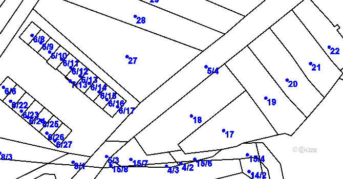 Parcela st. 5 v KÚ Velešovice, Katastrální mapa