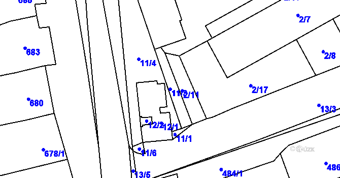 Parcela st. 11/3 v KÚ Velešovice, Katastrální mapa