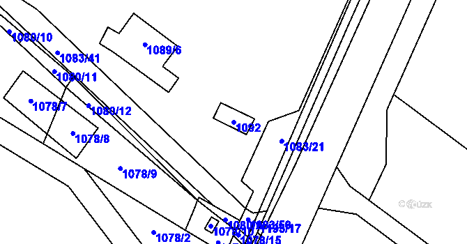 Parcela st. 1092 v KÚ Velešovice, Katastrální mapa