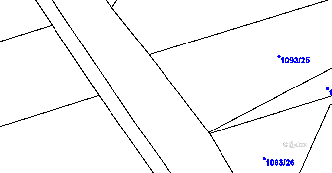 Parcela st. 1093/38 v KÚ Velešovice, Katastrální mapa