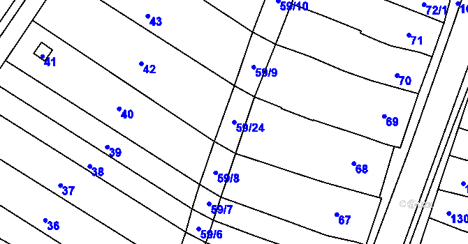Parcela st. 59/24 v KÚ Velešovice, Katastrální mapa