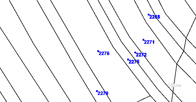 Parcela st. 2276 v KÚ Velešovice, Katastrální mapa