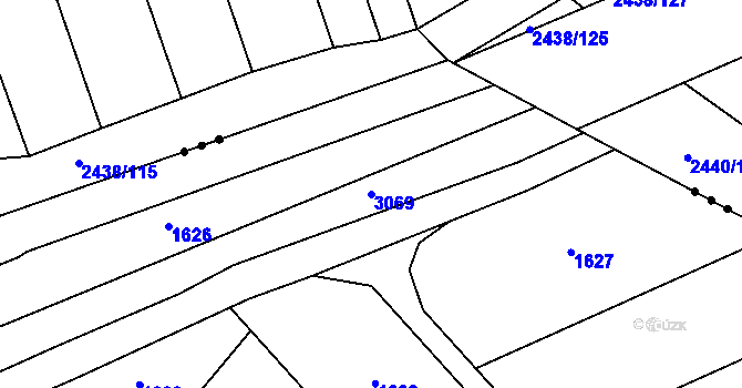 Parcela st. 3069 v KÚ Velešovice, Katastrální mapa