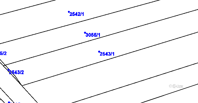 Parcela st. 2543/1 v KÚ Velešovice, Katastrální mapa