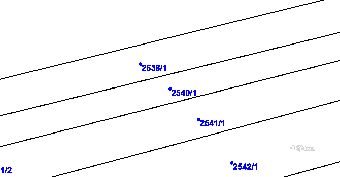 Parcela st. 2540/1 v KÚ Velešovice, Katastrální mapa