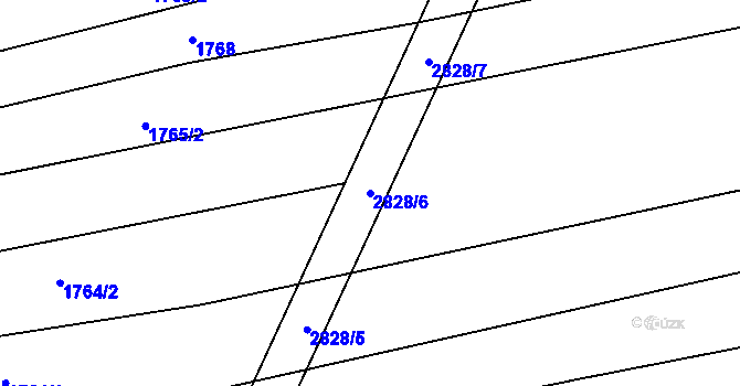 Parcela st. 2828/6 v KÚ Veletiny, Katastrální mapa