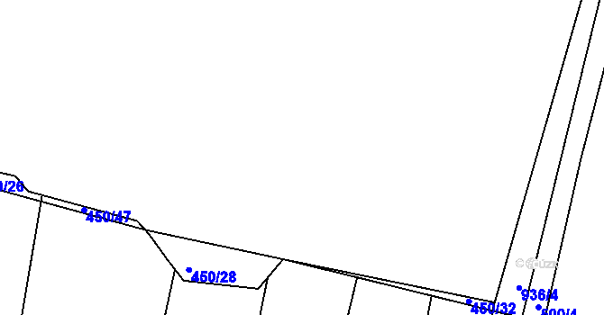 Parcela st. 166/4 v KÚ Veletov, Katastrální mapa