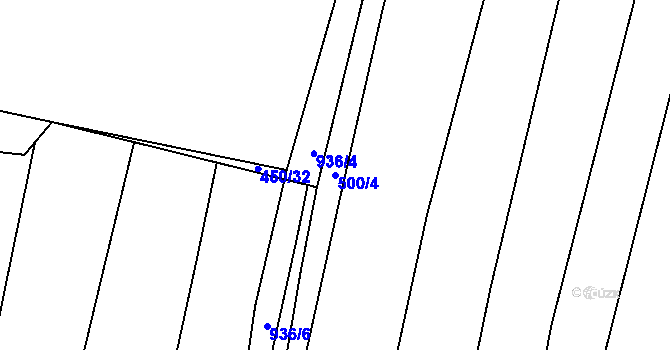 Parcela st. 500/4 v KÚ Veletov, Katastrální mapa