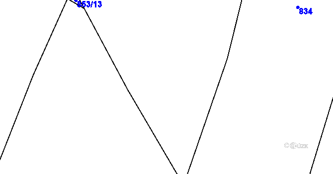 Parcela st. 855/15 v KÚ Veletov, Katastrální mapa