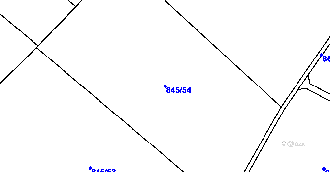 Parcela st. 845/54 v KÚ Velhartice, Katastrální mapa
