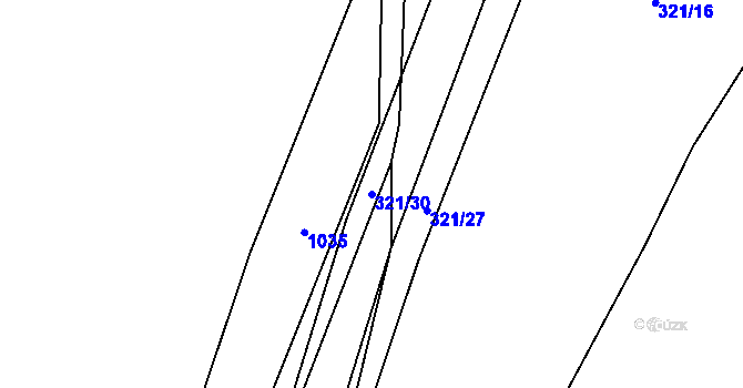 Parcela st. 321/30 v KÚ Velhartice, Katastrální mapa