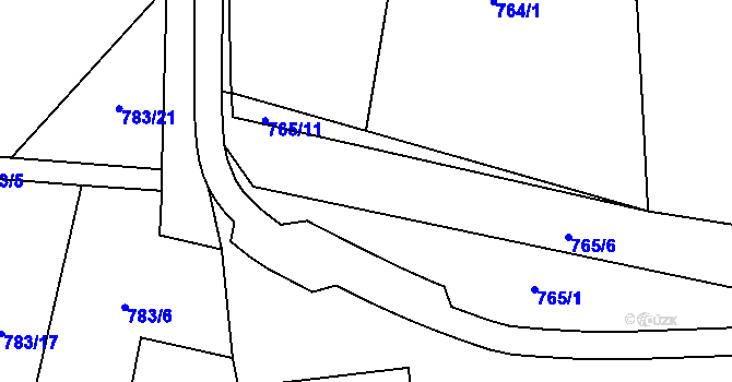 Parcela st. 765/6 v KÚ Velichov, Katastrální mapa