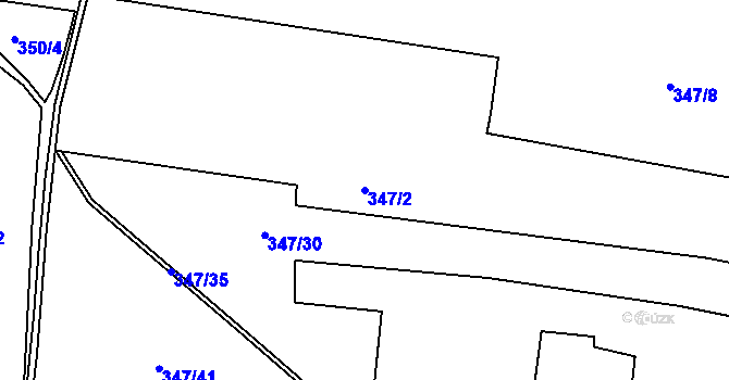 Parcela st. 347/2 v KÚ Veliká Ves, Katastrální mapa