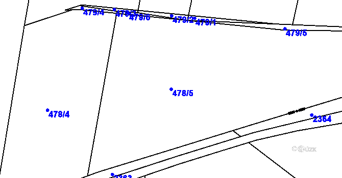Parcela st. 478/5 v KÚ Veliká Ves, Katastrální mapa