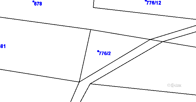 Parcela st. 776/2 v KÚ Velíková, Katastrální mapa