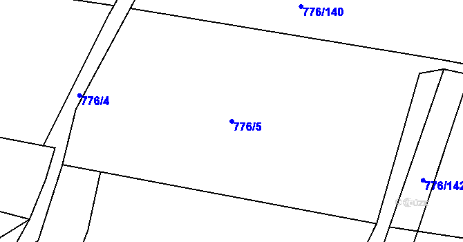 Parcela st. 776/5 v KÚ Velíková, Katastrální mapa