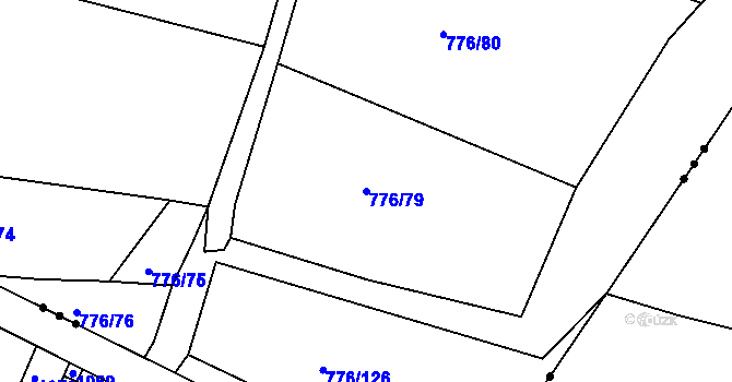Parcela st. 776/79 v KÚ Velíková, Katastrální mapa