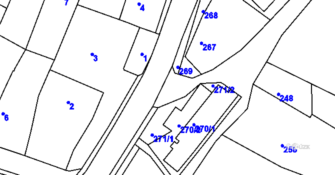 Parcela st. 191/4 v KÚ Velíková, Katastrální mapa