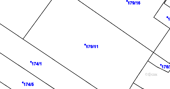 Parcela st. 179/11 v KÚ Velim, Katastrální mapa