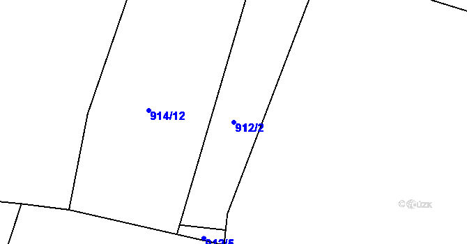 Parcela st. 912/2 v KÚ Velim, Katastrální mapa