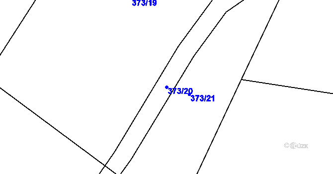 Parcela st. 373/20 v KÚ Veliny, Katastrální mapa