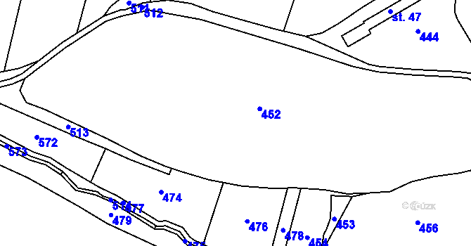 Parcela st. 114/1 v KÚ Nespery, Katastrální mapa