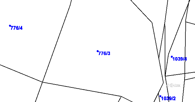 Parcela st. 776/3 v KÚ Ostrov u Veliše, Katastrální mapa