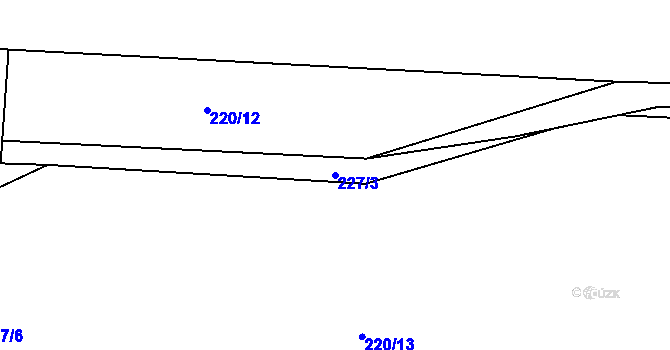 Parcela st. 227/3 v KÚ Velká nad Vltavou, Katastrální mapa