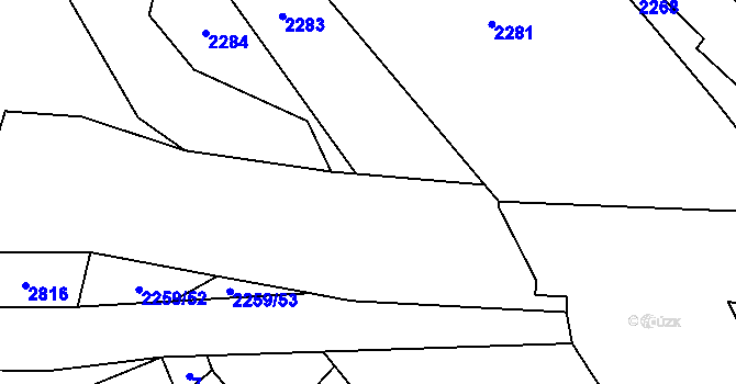 Parcela st. 2259/50 v KÚ Velká u Milevska, Katastrální mapa