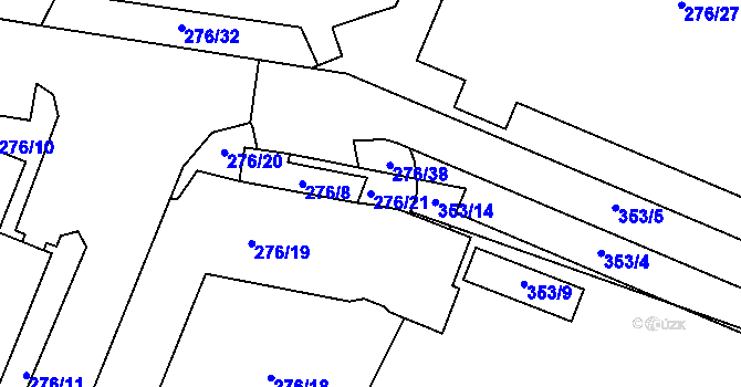 Parcela st. 276/21 v KÚ Košíkov, Katastrální mapa
