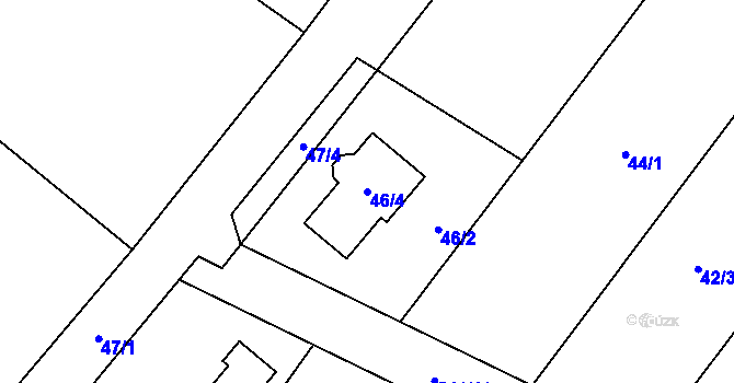 Parcela st. 46/4 v KÚ Košíkov, Katastrální mapa