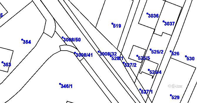 Parcela st. 3008/32 v KÚ Velká Bíteš, Katastrální mapa