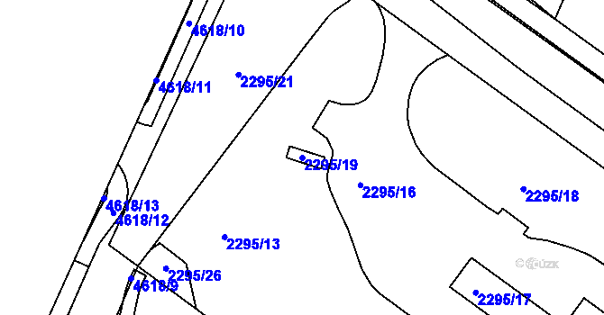 Parcela st. 2295/19 v KÚ Velká Bíteš, Katastrální mapa